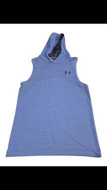 Under Armour Seamless Sleeveless Hoodie Blue   Men's Size Small